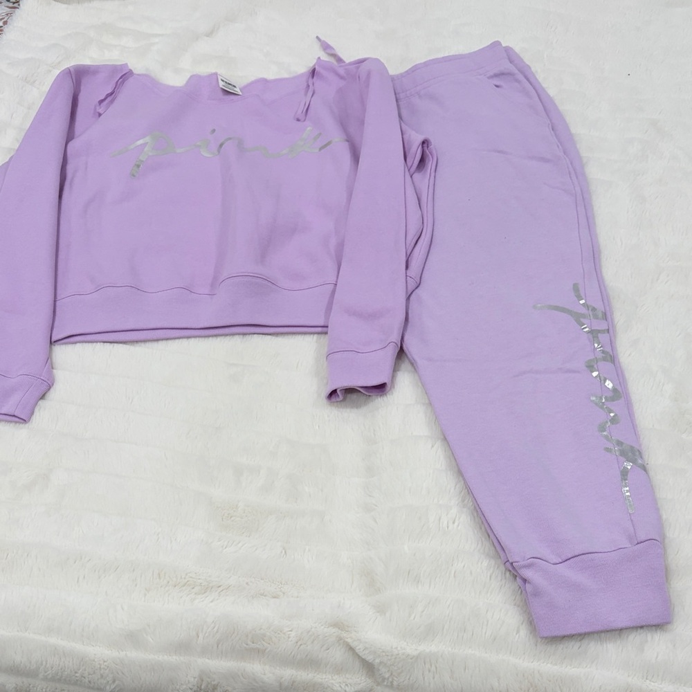 PINK Victoria's Secret Lavender Kids Jogger Set